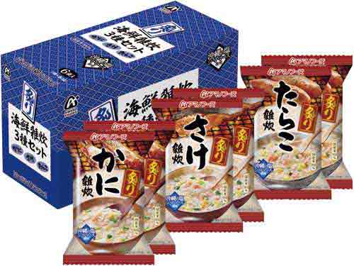 フリーズドライ　炙り海鮮雑炊３種アソート　６食入画像