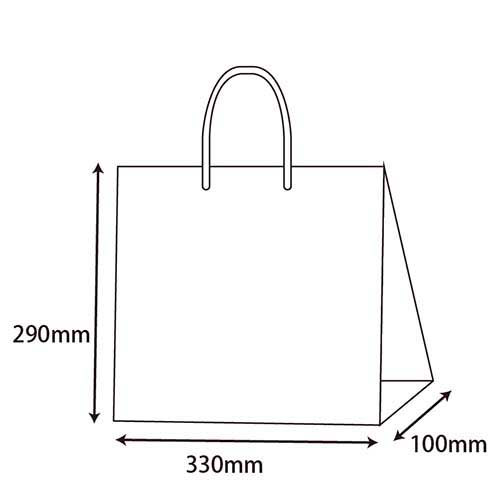 マットな塗工タイプで白の手提げ紙袋