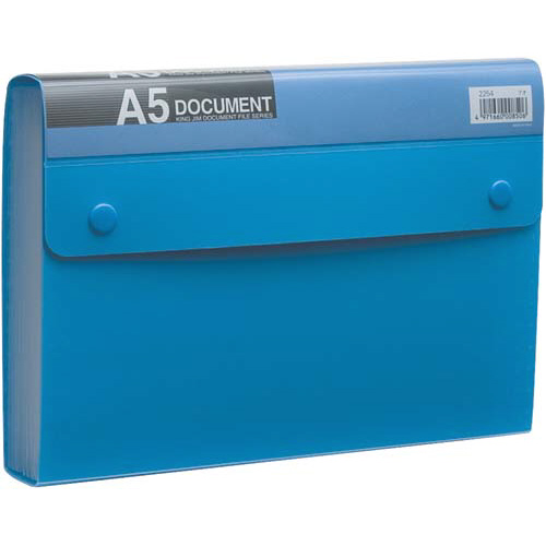 ドキュメントファイルエコノミーＡ５　１３Ｐ青　５冊画像