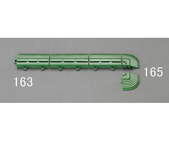 50x300mm 中ふち(雌/グリーン) 横から見たときの緑色の縁取りが目立つ状態