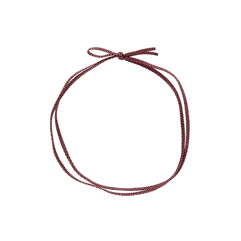 平彩ゴム二重　片花結び６２ｃｍ　折径１２ｃｍエンジ画像