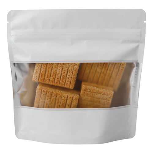 アルミスタンドチャック袋 M 窓付 マット白