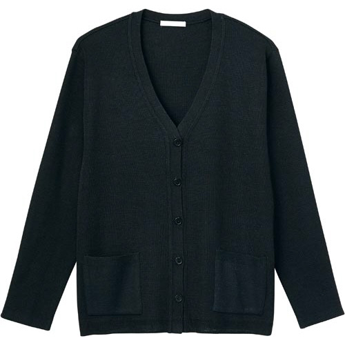 Ｖネック　カーディガン　ブラック　Ｍ画像