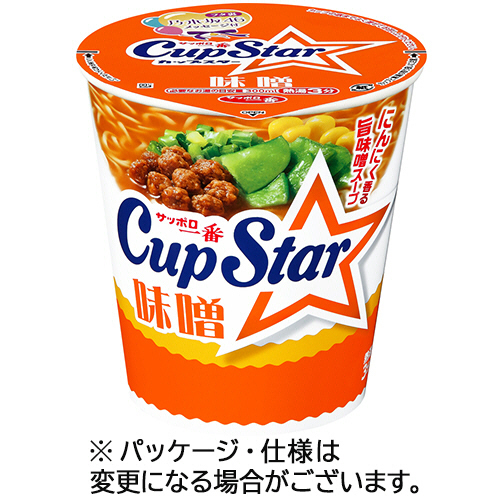 ｻｯﾎﾟﾛ一番 ｶｯﾌﾟｽﾀｰ 味噌 78g 1ｹｰｽ(12食)画像