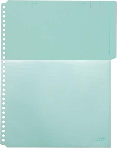 カラーベースハーフポケット　緑　５パック入画像