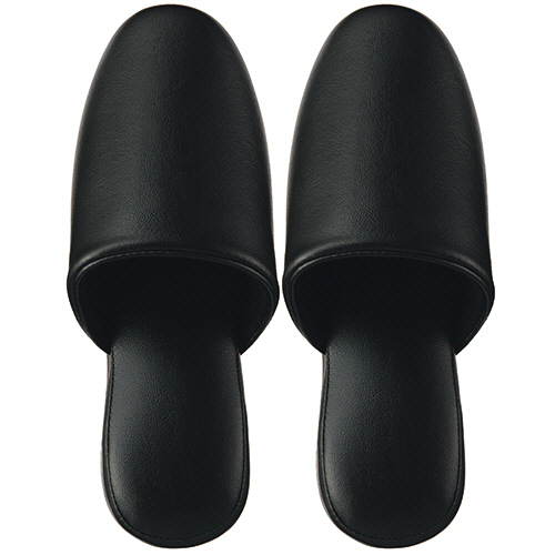 最高級ﾚｻﾞｰ調ｽﾘｯﾊﾟ 吊り込み ﾌﾞﾗｯｸ 1足