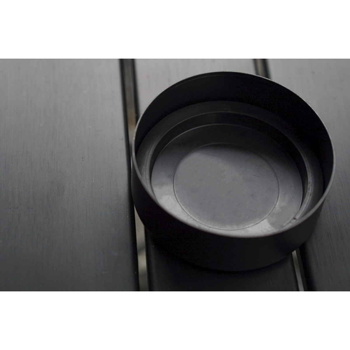 コーヒーキャニスター50GZebrang 蓋が開いた状態のストライプデザインの容器
