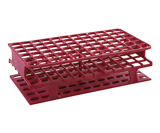 一体成型試験管立て（72穴） 赤紫 13φmm画像