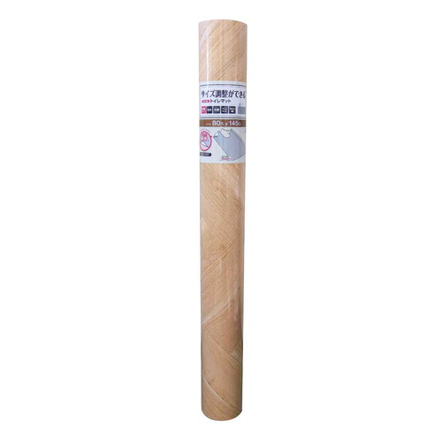 トイレマットジャンボタイプ 80cm×145cm （ウッドブラウン） ヘリンボーン画像