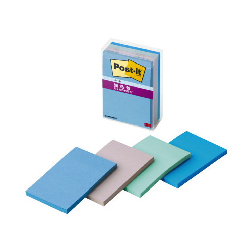 ポストイット強粘着マルチカラー２　７５×５０　４冊画像