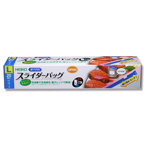 ﾌﾘｰｻﾞｰﾊﾞｯｸﾞ ｽﾗｲﾀﾞｰ式 底ﾏﾁ付 L 1ｾｯﾄ(480枚:20枚×24箱)画像