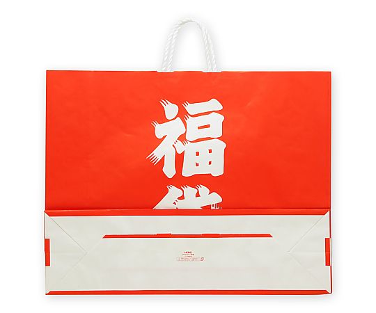 手提げ紙袋　25チャームバッグ　60-2　福袋　50枚 鮮やかな色合いの手提げ袋が平らに並べられた状態