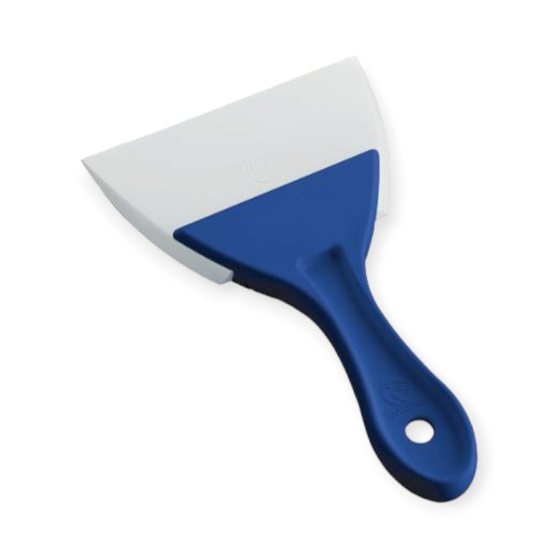 調理道具 PC柄三角シリコンゴムヘラ 青 大画像