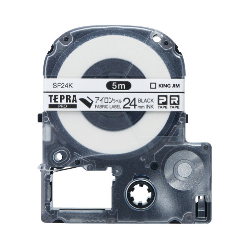 テプラ　ＰＲＯテープ　アイロン白ラベル２４ｍｍ黒字画像