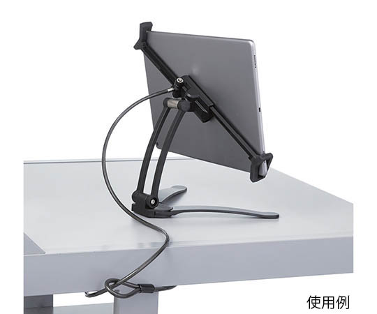 セキュリティスタンド スタンドが直立し、中央にセキュリティ機器が搭載されている様子