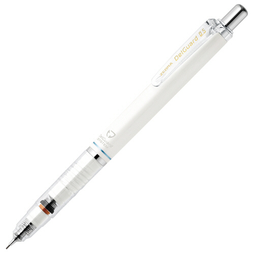 ｼｬｰﾌﾟﾍﾟﾝｼﾙ ﾃﾞﾙｶﾞｰﾄﾞ 0.5mm (軸色:ﾎﾜｲﾄ) 1本画像