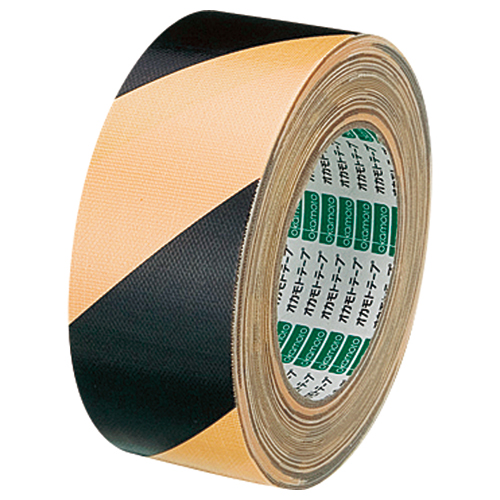 布ﾃｰﾌﾟ ﾄﾗ 50mm×25m 黄/黒 1巻画像