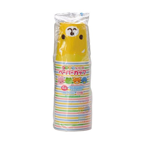 紙コップ どうぶつペーパーカップ(4柄アソート)30個入 アートナップ画像