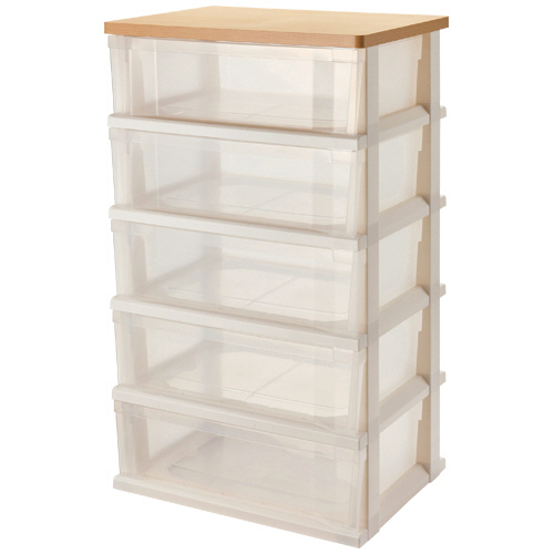 木製天板ｽﾄｯｶｰ550 組立式 5段 1台画像