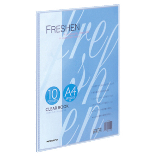 ｸﾘﾔｰﾌﾞｯｸ(ﾌﾚｯｼｪﾝ) 固定式 A4ﾀﾃ 10ﾎﾟｹｯﾄ 青 1ｾｯﾄ(5冊)画像
