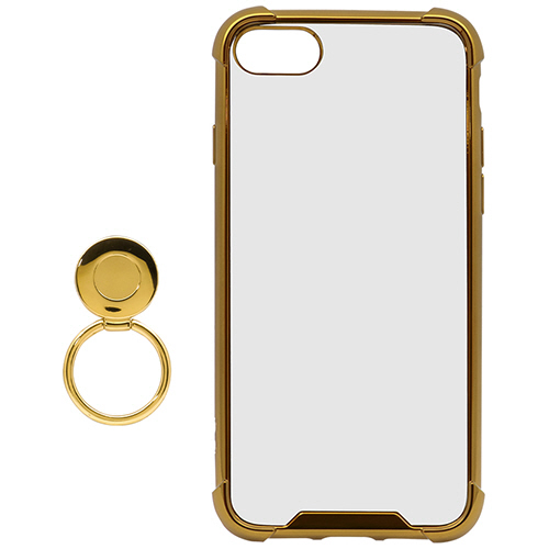 iPhone SE(第2世代)/8/7/6s専用 耐衝撃ﾊｲﾌﾞﾘｯﾄﾞｹｰｽ ｺﾞｰﾙﾄﾞ 1個