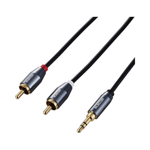 オーディオケーブル３．５φ－２ＲＣＡオス２ｍ黒