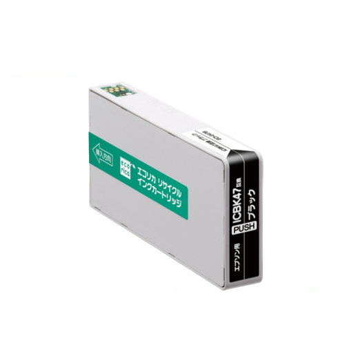 ﾘｻｲｸﾙｲﾝｸｶｰﾄﾘｯｼﾞ ﾌﾞﾗｯｸ(染料) [ｴﾌﾟｿﾝ:ICBK47互換] ECI-E47B 1個画像