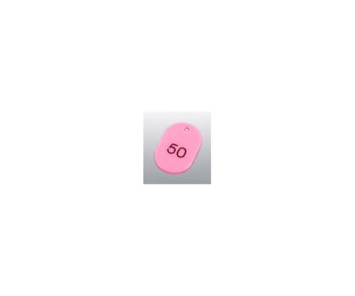 番号札 大(50個セット)1～50 ピンク 11811画像