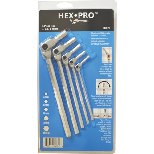 HEX PRO ﾋﾟﾎﾞｯﾄﾍｯﾄﾞｽﾀｰﾚﾝﾁ 5点ｾｯﾄ(ﾌﾞﾘｽﾀｰﾊﾟｯｸ) 1ｾｯﾄ画像