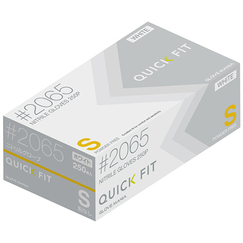 ﾆﾄﾘﾙｸﾞﾛｰﾌﾞ ｸｲｯｸﾌｨｯﾄ 粉なし ﾎﾜｲﾄ S 1箱(250枚)画像