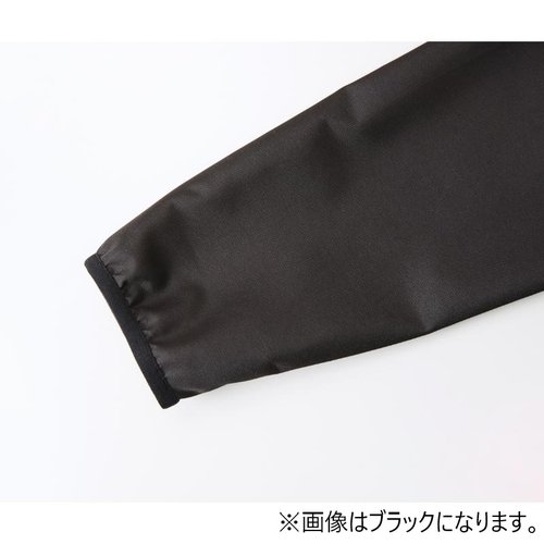 ユニフォーム 706101 スタッフJKT ネイビー S United Athle 全体が見える正面からの角度で、ボタンとファスナーが施されたネイビーのジャケットが掛けられた様子。