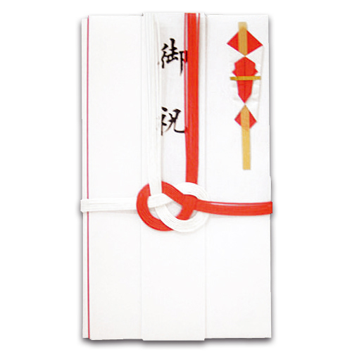 赤白7本 金封 短冊付 1枚画像