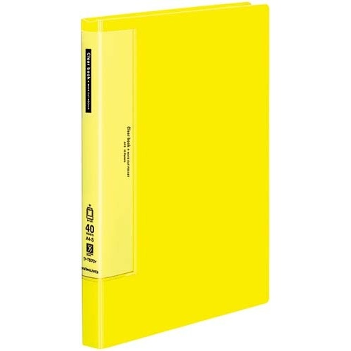 クリヤーブックＷＣ　固定式Ａ４縦４０Ｐ黄４冊画像