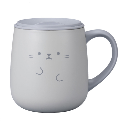 マグカップ 370ml アニボール フタ付き ステンレス 保温マグ ネコ画像