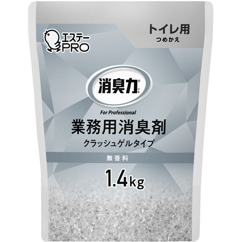 消臭力 業務用消臭剤 ｸﾗｯｼｭｹﾞﾙﾀｲﾌﾟ ﾄｲﾚ用 無香料 つめかえ用 1.4kg 1個画像