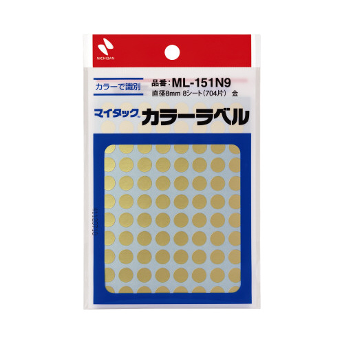 マイタックカラーラベル　８ｍｍ　金画像