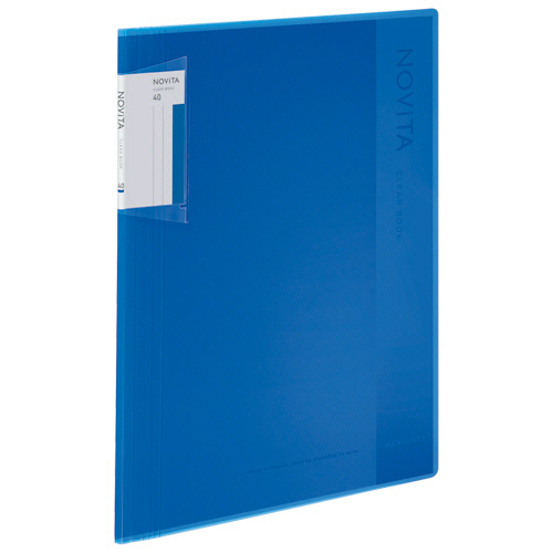 ｸﾘﾔｰﾌﾞｯｸ(ﾉﾋﾞｰﾀ) 固定式 A4ﾀﾃ 40ﾎﾟｹｯﾄ 背幅8-50mm 青 1ｾｯﾄ(10冊)画像