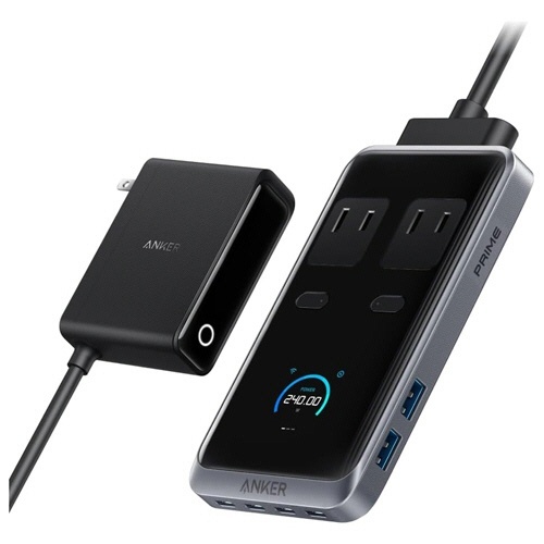 電源タップ　ANKER　Prime　Charging　Station(8-in-1　240W)　1.5m　ブラック　1個画像