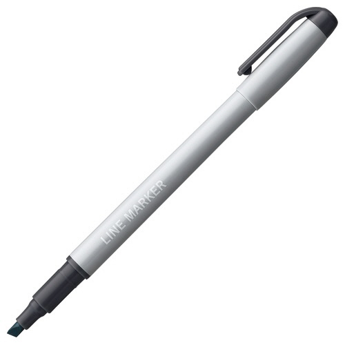 蛍光ﾏｰｶｰ ｼﾝｸﾞﾙﾀｲﾌﾟ(ｷｬｯﾌﾟ式) ｸﾞﾚｲ 1ｾｯﾄ(10本)画像