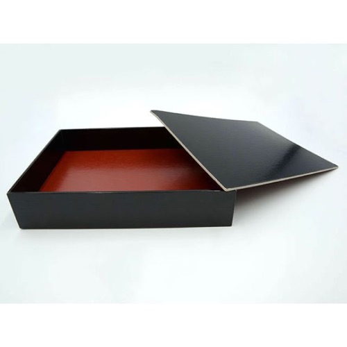 重箱 パックスタイル 黒内朱 貼箱 2合画像