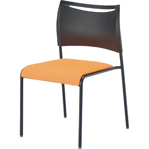 ＬＴＳチェア座布張りブラックフレームＯＲ４脚セット画像