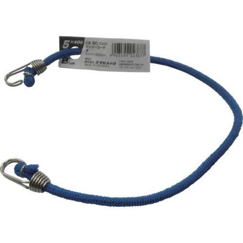 ｺﾞﾑ ﾊﾞﾝｼﾞｰｺｰﾄﾞ 5mm×400mm 青 1本画像