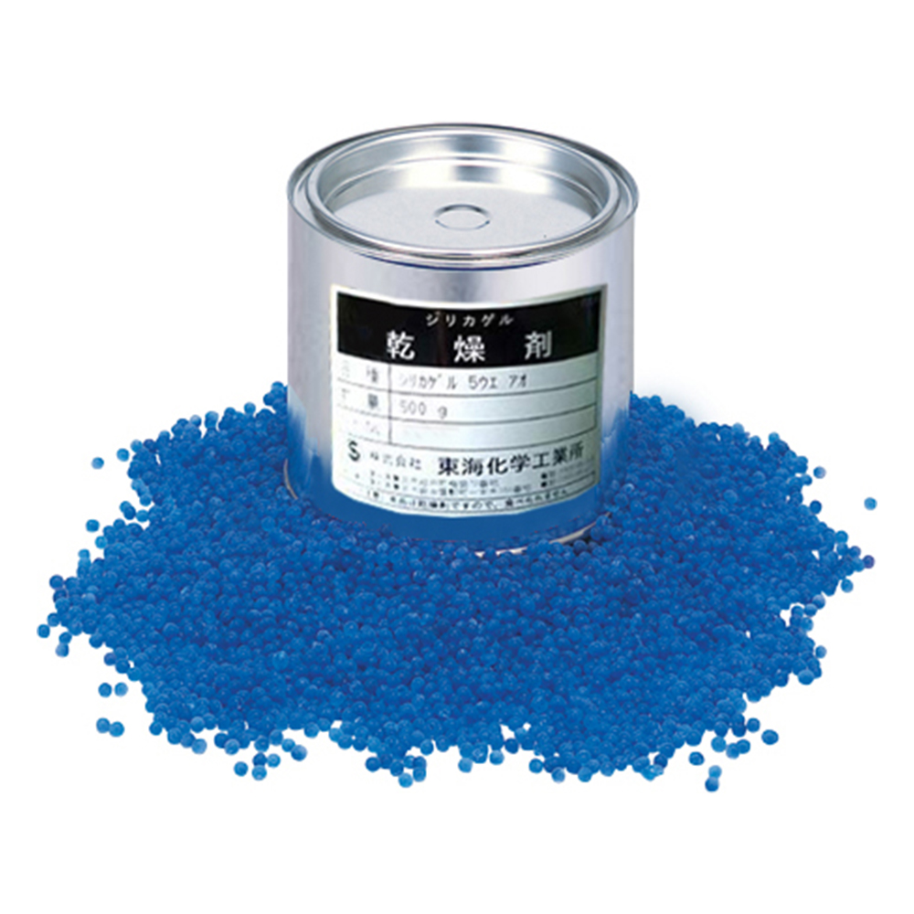 シリカゲルA型　球状 ビーズ5UP青 500g画像