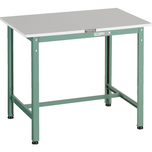 RAE2型作業台 天板 900×750×H740mm 脚部:ｸﾞﾘｰﾝ 1台画像