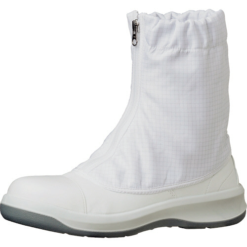 先芯入りｸﾘｰﾝ静電靴(ﾄｳｶﾞｰﾄﾞ付) GCR1200 ﾌﾙCAP ﾊｰﾌ ﾎﾜｲﾄ 27.5cm 1足画像