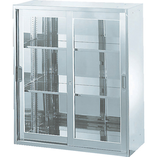 ｽﾃﾝﾚｽ保管庫(D400) 枠付ｶﾞﾗｽ扉 900×H1050 1台画像