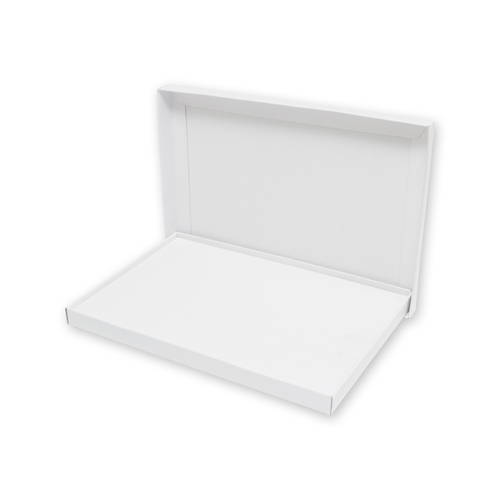 2枚組のハンカチやタオルの梱包・包装に最適なギフトボックス（白）