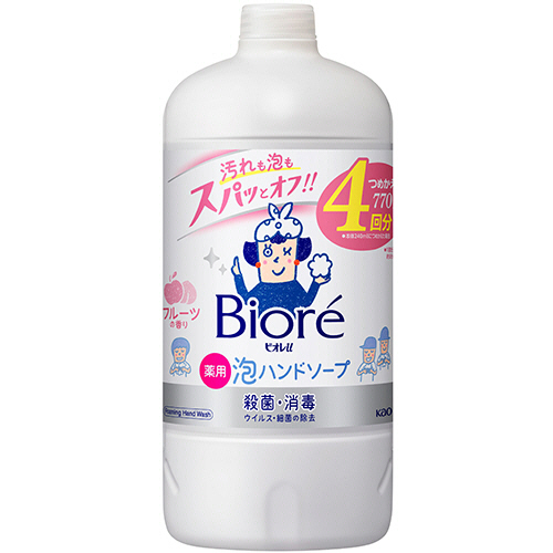 ﾋﾞｵﾚu 薬用泡ﾊﾝﾄﾞｿｰﾌﾟ ﾌﾙｰﾂの香り つめかえ用 770mL 1本画像