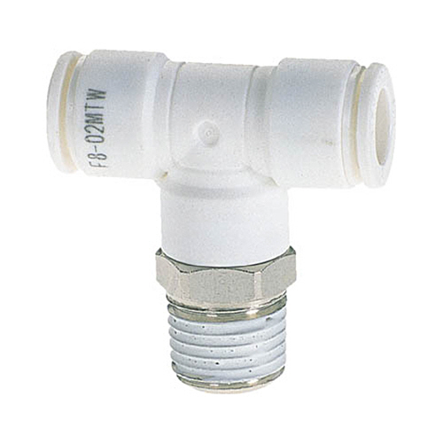 ﾀｯﾁｺﾈｸﾀｰﾌｧｲﾌﾞ ﾒｲﾙﾌﾞﾗﾝﾁﾃｨ W(白)8mm･R1/4 1個画像