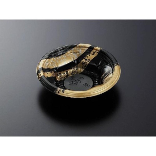 中央化学 どんぶり容器 CT うつわめし M16 こはくG-BK 本体画像